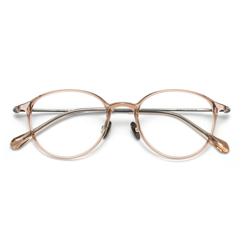 Ultra-light pure titanium frame wholesale 9108 retro high myopia special glasses frame women's plain small frame can be matched with glasses