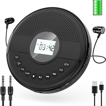 Portable Dual Bluetooth Cd Machine Button with Light Player Wholesale