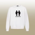 B1093 round neck white