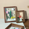 Double-Sided Transparent Glass Photo Frame Table Creative Ornaments Plant Leaf Specimen Frame Paper-Cut Picture Frame Manufacturer Wholesale