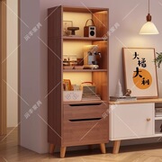Bookcase Modern Simple Vertical Cabinet Household Bookshelf Floor-Standing Storage Rack Living Room Storage Cabinet Small Narrow