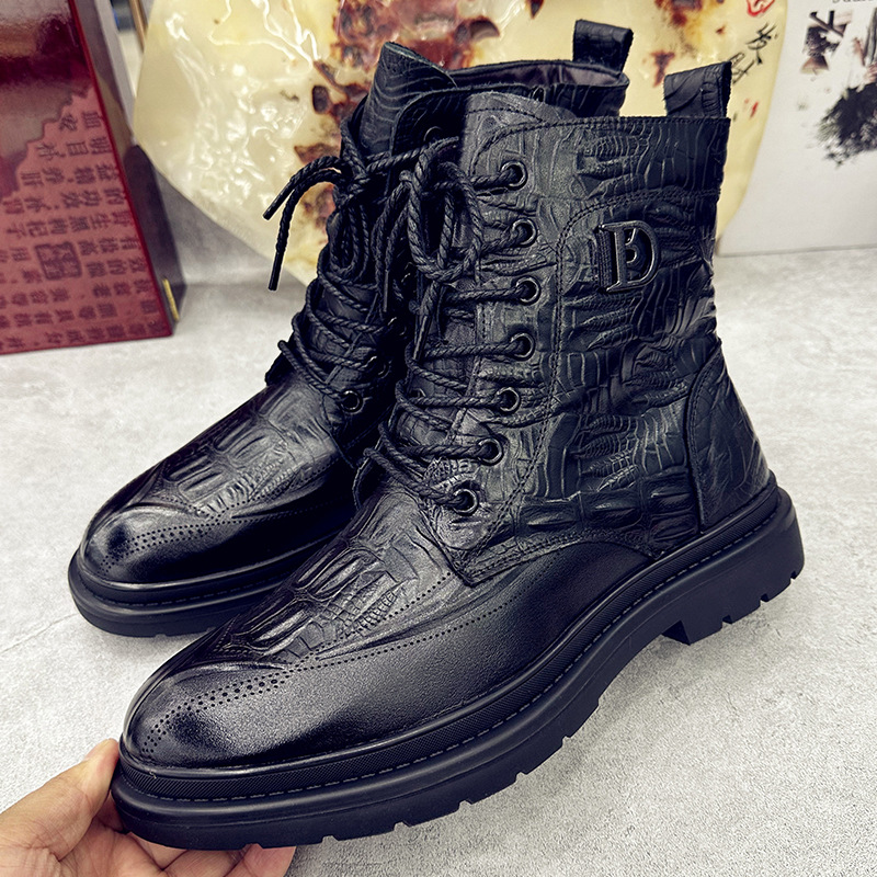 Giày Boot Martin Nữ Chất Liệu Vải Bông Ma Sát Chống Trượt Dày Ấm Hàng Mùa Xuân Thu Đông