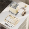 Kitchen Oblique Knife Holder Countertop Chopstick Cage Knife Integrated Kitchen Knife Storage Rack Household Wall-Mounted Knife Holder Storage Rack