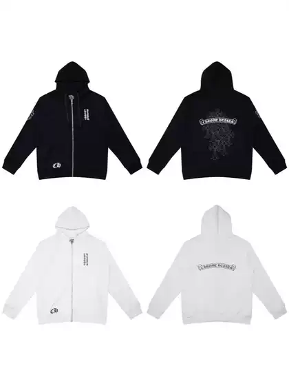 Chrome Hearts25 new high quality horseshoe cross hooded sweater for men and women with factory wholesale