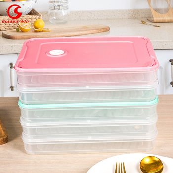 Microwave oven quick-frozen dumpling box refrigerator kitchen storage box household dumpling box wonton special multi-layer fresh-keeping box