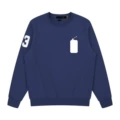 Sweatshirt round neck royal blue big horse white label