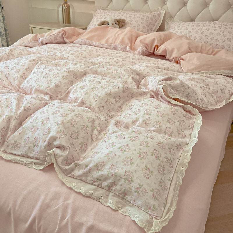 レース小レース-ピンクシャオダイ [スーパーソフトウォッシュコットン/柔らかく肌に優しい、毛玉になりにくい]