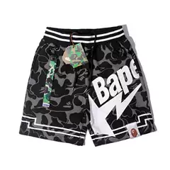 Cross-Border Foreign Trade Trendy Brand Shark Shorts for Men and Women, Classic Camouflage Print, Street Fashion, Loose Casual Five-Point Shorts