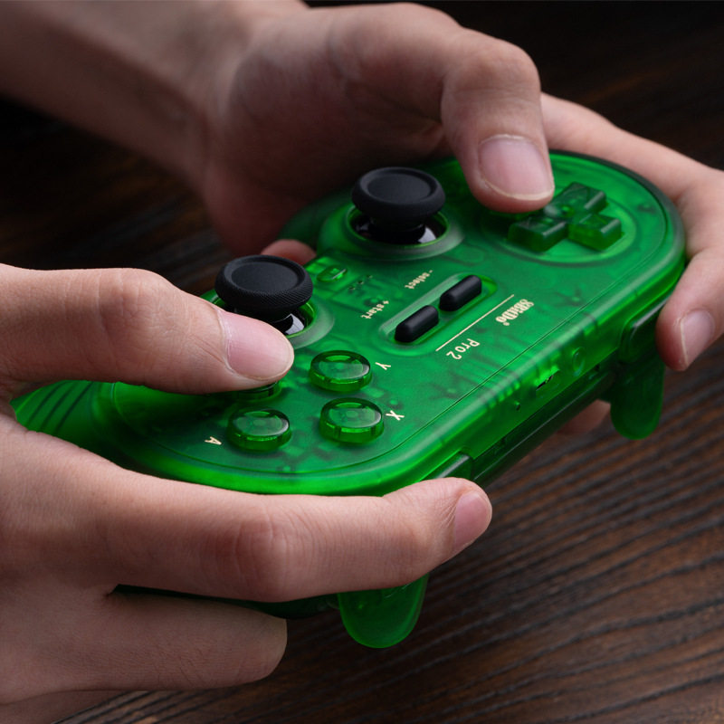 8bitdo eight-bit hall PRO2 retro special edition transparent color bluetooth with back key multi-platform gamepad hall