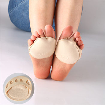 4D forearm pad non-slip anti-pain high heels socks women's five-finger socks invisible half-foot socks half-size mat insoles wholesale