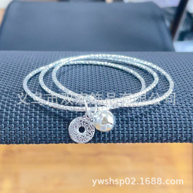 三圈女生手镯 苹果时尚满天星女式手镯 创意女士生日礼品手链批发