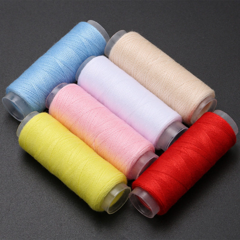 Wholesale Sewing Thread Colorful 402 Polyester Sewing Machine Gold Thread Household Handmade DIY Small Roll Thin Thread Sewing Clothes
