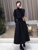 New Autumn and Winter Fragrance Large Size Suit, Elegant High-Waisted Jacket, Skirt, Slimming French Two-Piece Set, Pair of Socks