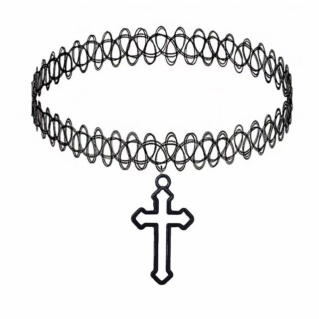 Cross-border fishing line elastic collar pendant star cross five-pointed star clavicle necklace necklace tattoo collar wholesale