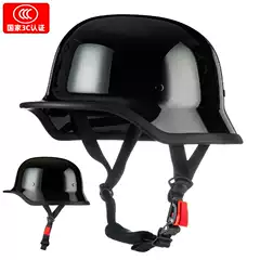 German soldier helmet Harley retro half helmet motorcycle helmet summer 3C certification scoop helmet cruise car four seasons