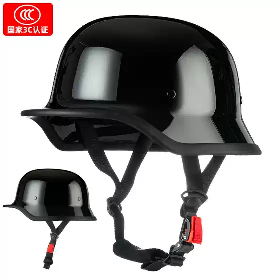 German soldier helmet Harley retro half helmet motorcycle helmet summer 3C certification scoop helmet cruise car four seasons