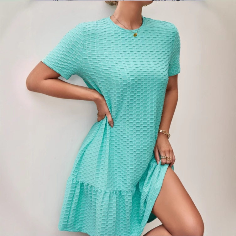 Casual Slim Fit Solid Color Dress Elegant Style Comfortable Fabric Perfect for Everyday Wear Wholesale Available