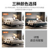Double bed genuine leather solid wood sponge soft cushion wedding bed storage leather bed 1.8m bedroom Napa leather multifunctional bed