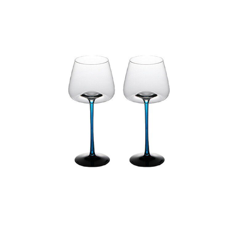 Burgundy Red Wine Glass Set for Home Use, Light Luxury, High-Value Decanter, French Creative Blue Wine Glass Manufacturer