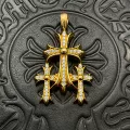 Cx135 gold diamond cross (about 66*41mm)