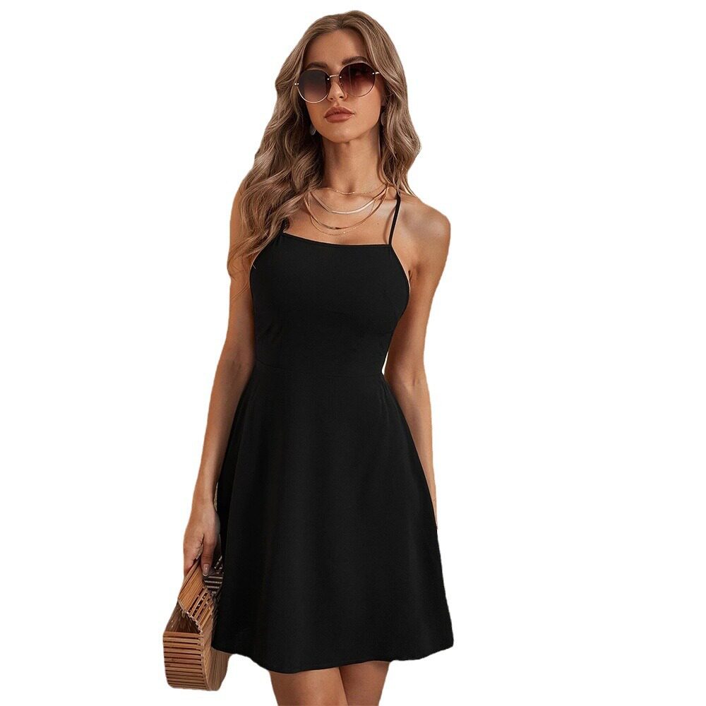 Sexy Backless Strappy Dress Trendy Spring Summer Fashion Versatile for Casual or Evening Wear Wholesale Available