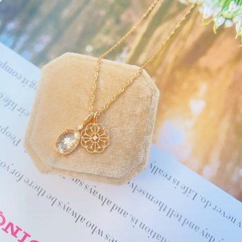 Japanese Aagete Vintage Hollow Pendant Necklace Dragon Heart Same Style Clavicle Chain 925 Sterling Silver Gold Plated Natural Crystal