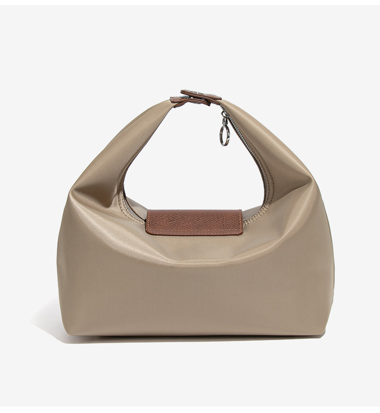 Túi đeo chéo nữ dáng bánh bao cỡ lớn chất liệu nylon chống thấm nước — D2825 # Cappuccino/Nâu, D2825 # Đen/Nâu, D2825 # Đỏ Bordeaux/Nâu, D2825 # Kaki/Nâu