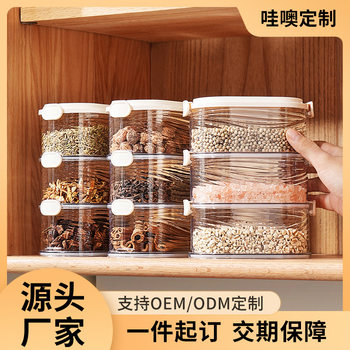 [Wow] Spice Storage Box Household Scallion, Ginger and Garlic Seasoning Food Sealed Box Transparent Moisture-proof Kitchen Fresh-keeping Box
