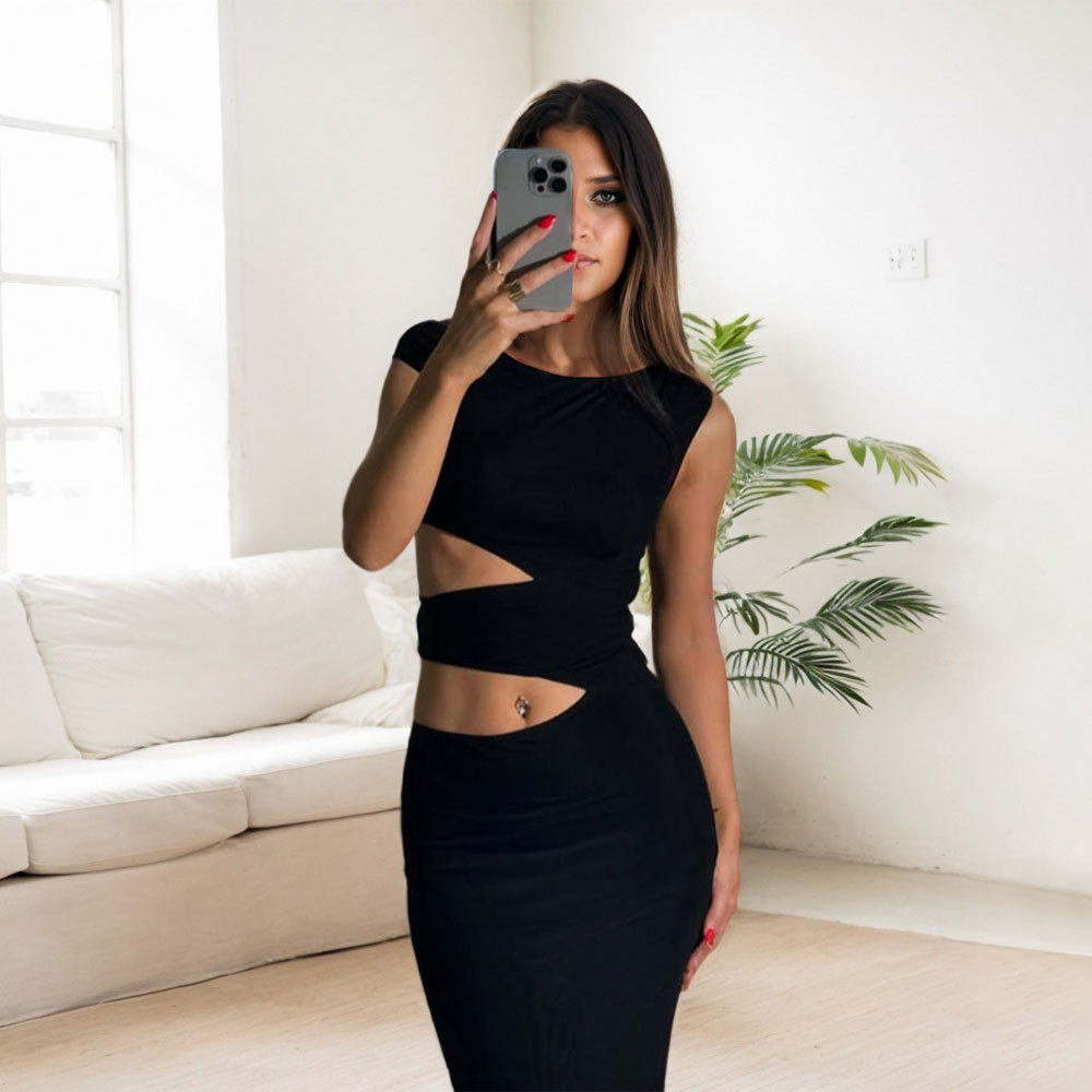 Elegant Hollow Out Bodycon Maxi Dress for Women Spring Summer Collection Perfect for Parties and Special Occasions