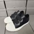 Velcro black leather