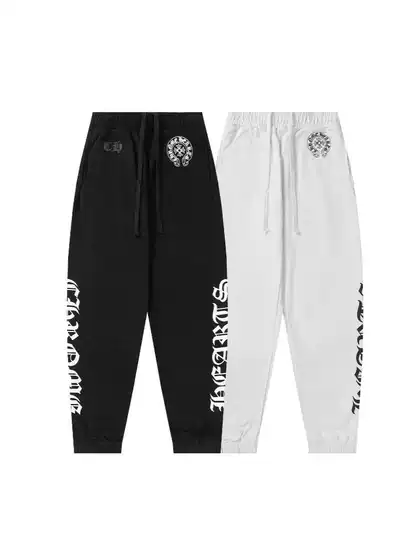 2024 New Spring and Summer Full Dark Pattern Cross Horseshoe Trend Classic All-match Casual Trousers Men's and Women's Sweat Pants