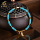 Бирюзовый браслет Longfeng Turquoise из натуральной бирюзы, посеребренный золотом 18 карат, Бирюзовый браслет с перьями прямого кроя, сделай сам mini 1