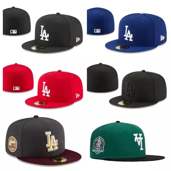 [LA Los Angeles Dodgers] Cross-border Export Closed Sun Hat Baseball Cap New Embroidered Hat Full-covered Baseball