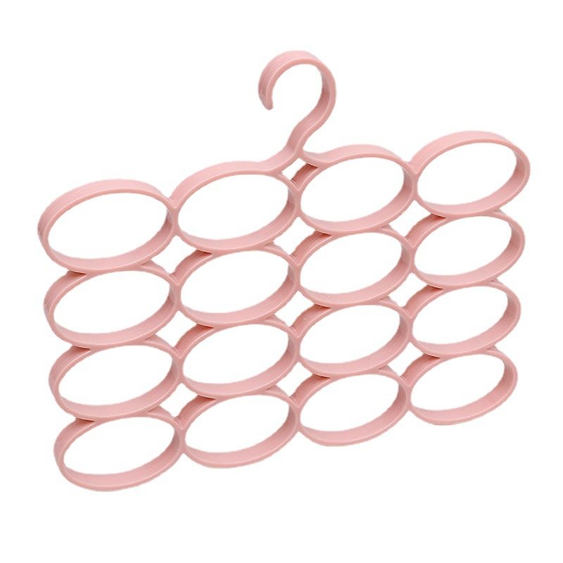 Plastic porous scarf silk scarf hanger non-slip seamless hanger storage rack 15-hole tie belt belt shelf