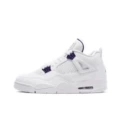 Aj4 white and purple buckle