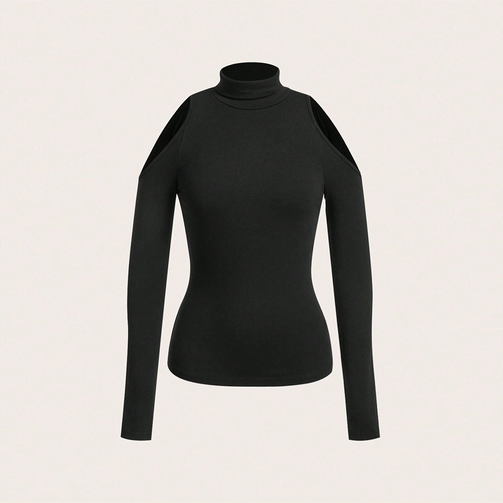 Elegant Womens T Shirt Unique Off Shoulder Design Spring Summer Style Soft Fabric Available in Various Colors