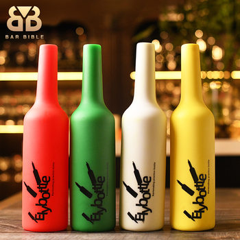 Bar cocktail silicone fancy cocktail practice bottle soft bottle rubber practice bottle French cocktail fancy throwing bottle