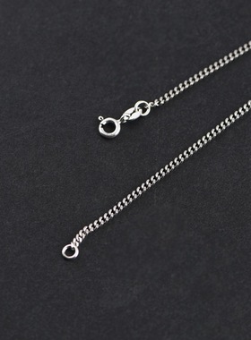 古巴简约时尚复古风纯银链子女款