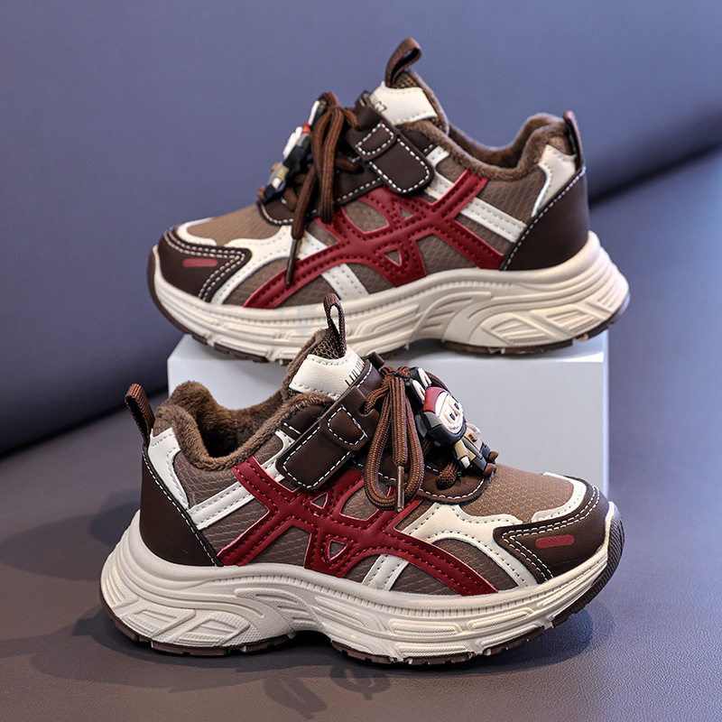 Infant Soft-Soled Fleece-Lined Cotton Shoes for Boys, Warm and Non-Slip Toddler Shoes, Winter Sports Shoes for Small and Medium-Sized Children, Women's Shoes