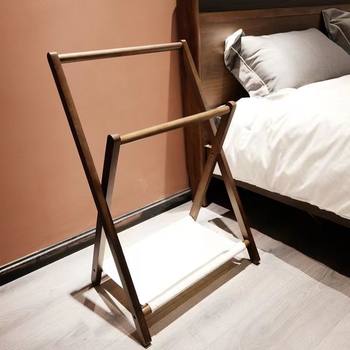 Bedroom Sleeping at Night Clothes Storage Hanger Household Bedside Coat Rack Nordic Floor-type Solid Wood Hanger