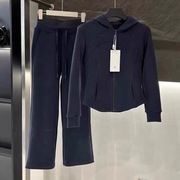 Sangpo Lulu Windproof Suit New Sports Suit Running Women's Outer Wear Sweatshirt Sweatpants Slim Hooded Jacket