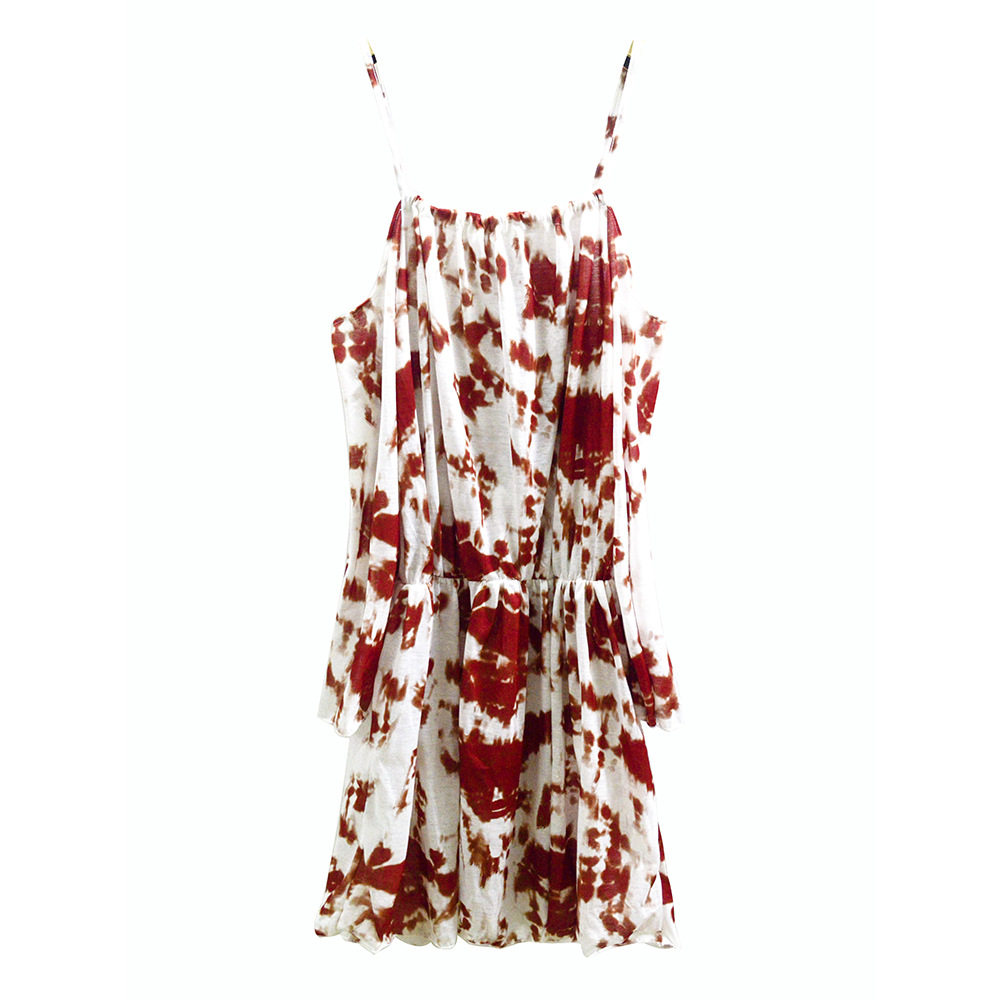 Tie Dye Print A Line Dress Adjustable Straps Elastic Waist Casual Style Perfect for Spring Summer Vacations