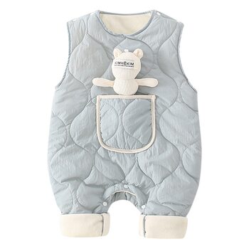 Newborn baby clothes winter cotton-padded baby boys and girls overalls jumpsuit thin cotton Haki autumn and winter outfits