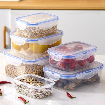 Special Thickened Fresh-keeping Box for Refrigerator Food Grade Large Capacity Fruit Box Rectangular Storage Box Portable Transparent Lunch Box