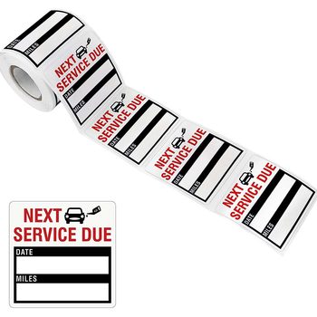 Rolled oil change car maintenance service expiration reminder removable waterproof sticker sticker sticker
