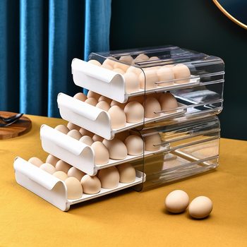 Two-story drawer-type egg storage box fresh-keeping box refrigerator drawer-type egg box factory direct sales a generation of hair