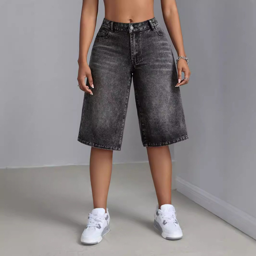 Wide Leg Denim Pants Trendy Street Style Casual Wear for Women Wholesale Available customizable