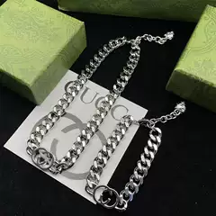 Gujia/G Classic Fashion Joker Bracelet Internet Celebrity high quality Letters Strawberry Vintage White Gold Bracelet Series
