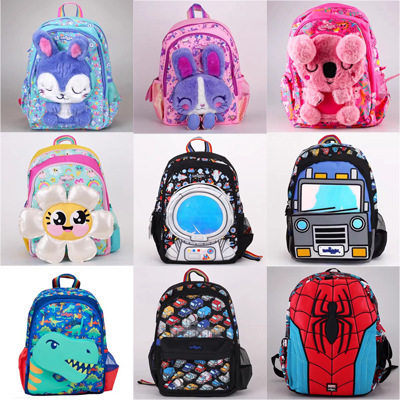 กระเป๋านักเรียนจากออสเตรเลีย smiggle สำหรับนักเรียนประถม ขนาดกลาง แบบสะพายสองไหล่ น้ำหนักเบาพิเศษ ลดน้ำหนัก