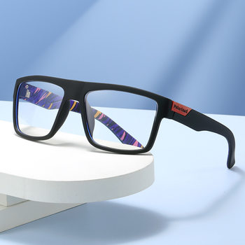 New sports anti-blue light glasses retro personality square frame flat glasses men's and women's glasses myopia glasses frame 918p
